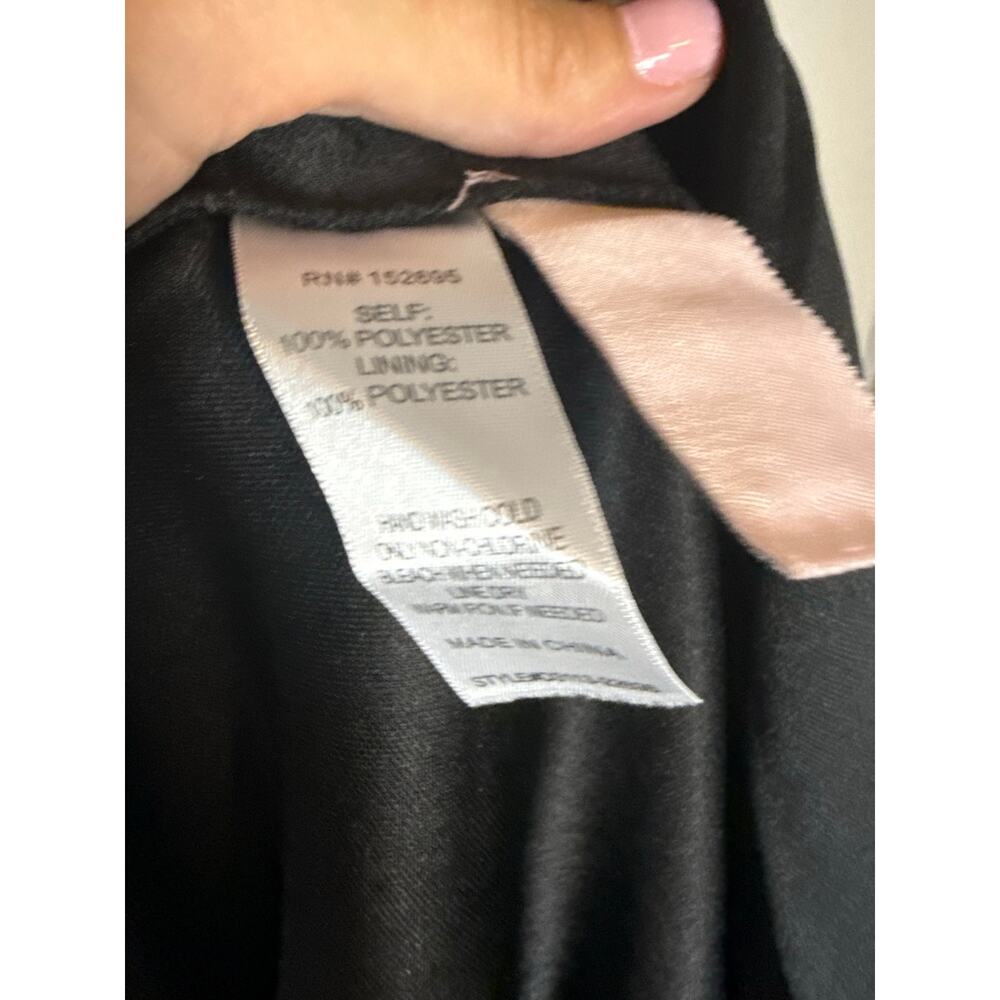 Slate & Willow Black Floral Print Chiffon Puff Sleeve Smocked Maxi Dress Small - Picture 11 of 13